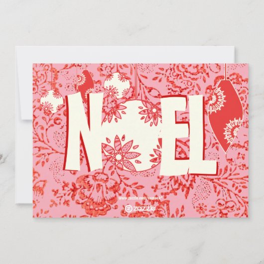 Foto van Merry Floral Print Family Feestdagenkaart (Achterkant)