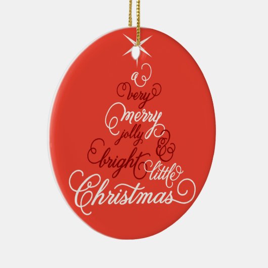 Foto van Merry Jolly en Bright Little Kersttree Keramisch Ornament (Rechts)