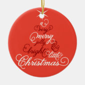 Foto van Merry Jolly en Bright Little Kersttree Keramisch Ornament (Voorkant)