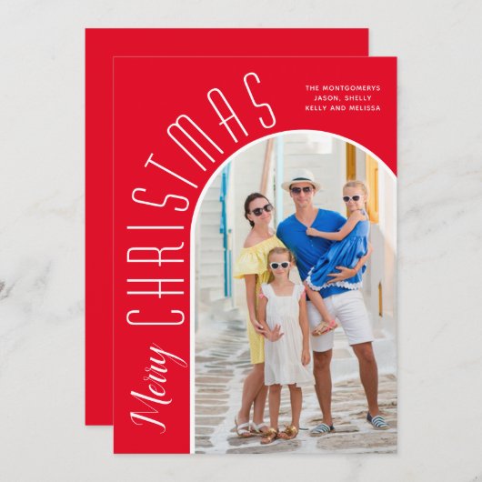 Foto van Merry kerrode arch Feestdagenkaart (Voorkant / Achterkant)