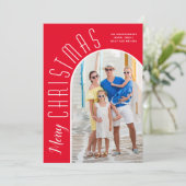 Foto van Merry kerrode arch Feestdagenkaart (Staand voorkant)