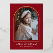 Foto van Merry kerrode arch Folie Feestdagenkaart (Voorkant)