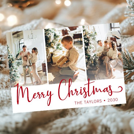 Foto van Merry kerst 3 Feestdagenkaart