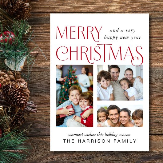Foto van Merry kerst 3 Feestdagenkaart