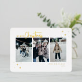 Foto van Merry kerst 3 Folie Feestdagenkaart (Staand Voorkant)