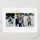 Foto van Merry kerst 3 Folie Feestdagenkaart (Voorkant)