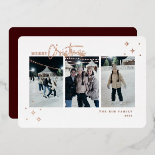 Foto van Merry kerst 3 Folie Feestdagenkaart