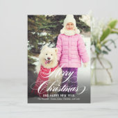 Foto van Merry kerst Elegant Feestdagenkaart (Staand voorkant)