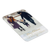 Foto van Merry kerst Elegant Winter Frost Magneet (Rechterzijde)