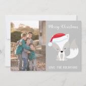 Foto van Merry kerst Fox Feestdagenkaart (Voorkant)