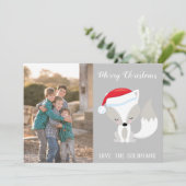 Foto van Merry kerst Fox Feestdagenkaart (Staand voorkant)