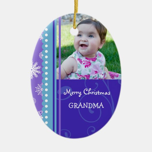 Foto van Merry kerst Grandma Ornament (Voorkant)