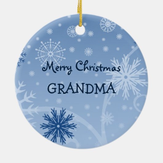 Foto van Merry kerst Grandma Ornament (Achterkant)