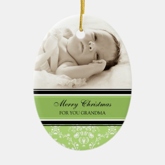Foto van Merry kerst Grandma Ornament Green (Voorkant)