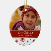 Foto van Merry kerst Grandma Ornament Red (Rechts)