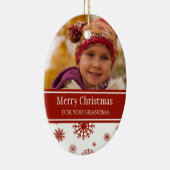 Foto van Merry kerst Grandma Ornament Red (Rechts)