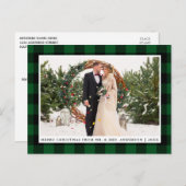 Foto van Merry kerst Green Play Wedding Briefkaart (Voorkant / Achterkant)