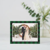 Foto van Merry kerst Green Play Wedding Briefkaart (Staand voorkant)