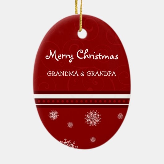 Foto van Merry kerst Grootouders Ornament (Achterkant)