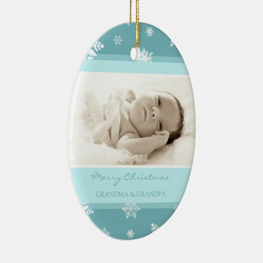 Foto van Merry kerst Grootouders Ornament (Rechts)