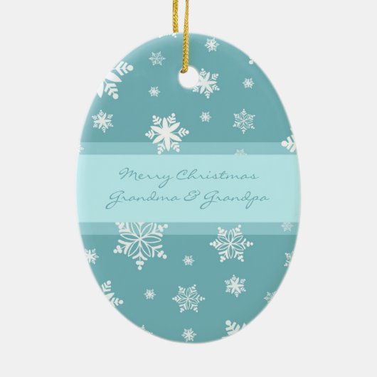 Foto van Merry kerst Grootouders Ornament (Achterkant)