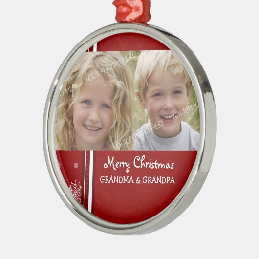 Foto van Merry kerst Grootouders Ornament (Links)