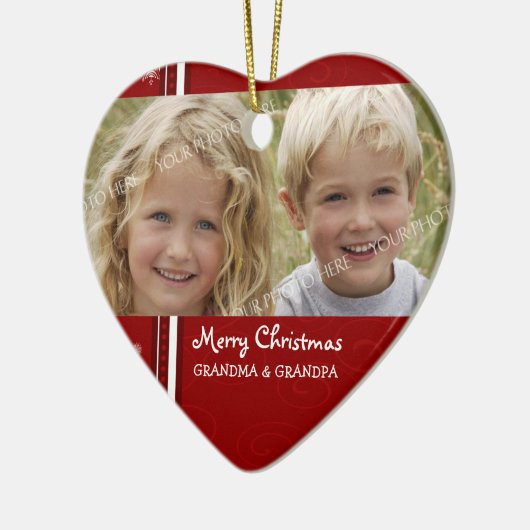 Foto van Merry kerst Grootouders Ornament (Links)
