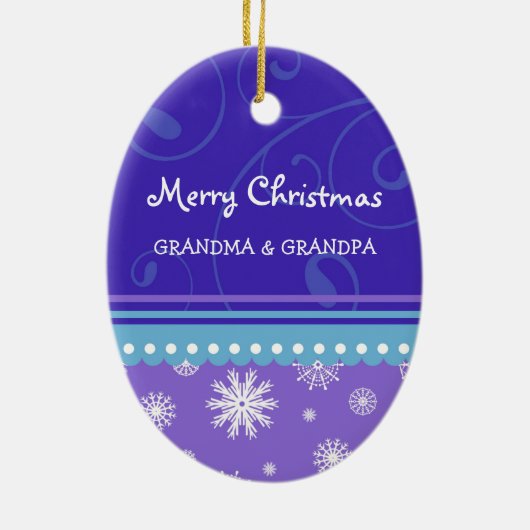 Foto van Merry kerst Grootouders Ornament (Achterkant)