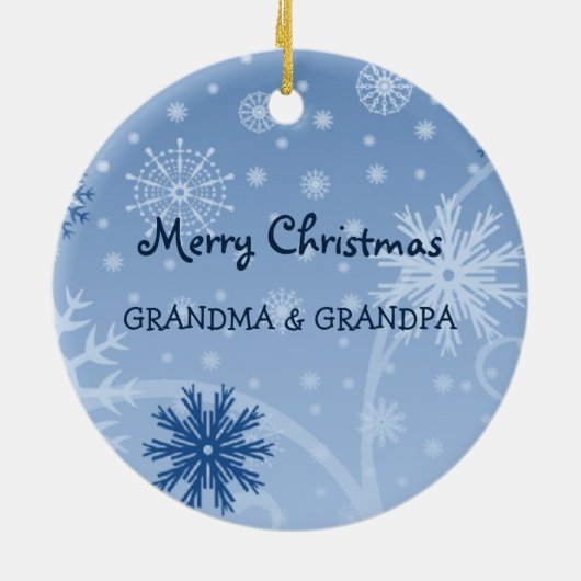 Foto van Merry kerst Grootouders Ornament (Achterkant)