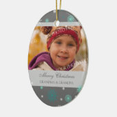Foto van Merry kerst Grootouders Ornament Gray (Links)