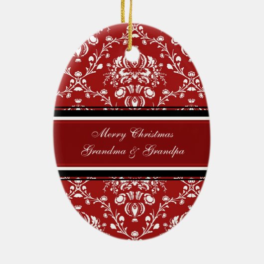 Foto van Merry kerst Grootouders Ornament Red (Achterkant)