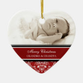Foto van Merry kerst Grootouders Ornament Red (Voorkant)