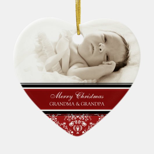 Foto van Merry kerst Grootouders Ornament Red (Voorkant)