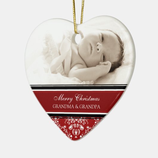 Foto van Merry kerst Grootouders Ornament Red (Links)