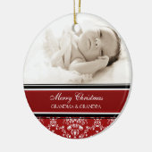 Foto van Merry kerst Grootouders Ornament Red (Links)