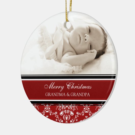 Foto van Merry kerst Grootouders Ornament Red (Links)