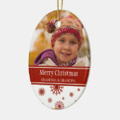 Foto van Merry kerst Grootouders Ornament Red (Links)