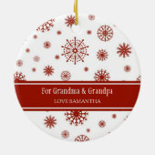 Foto van Merry kerst Grootouders Ornament Red (Achterkant)