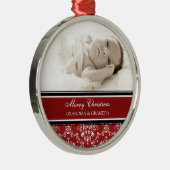 Foto van Merry kerst Grootouders Ornament Red (Rechts)