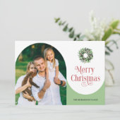 Foto van Merry kerst Modern Feestdagenkaart (Staand voorkant)