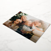 Foto van Merry kerst Simple Family Folie Feestdagenkaart (Gedraaid)
