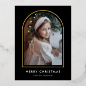 Foto van Merry KerstBlack Arch Folie Feestdagen Briefkaart (Voorkant)