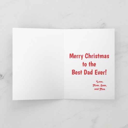 Foto van Merry KerstDad Holiday Kaart (Binnen)