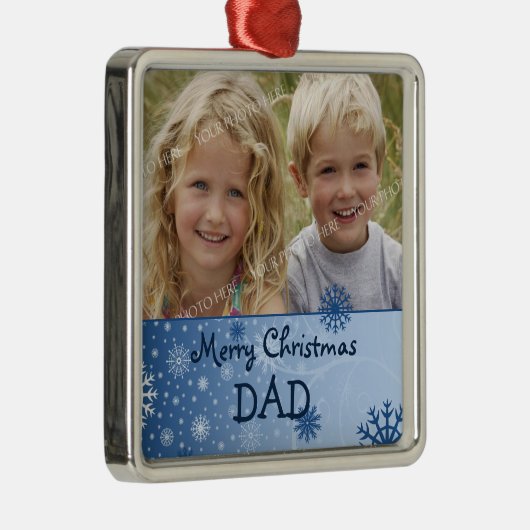 Foto van Merry KerstDad Ornament (Rechts)