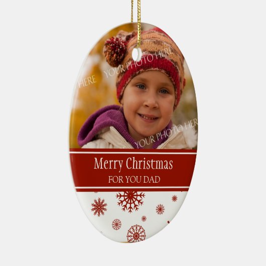 Foto van Merry KerstDad Ornament Red (Rechts)