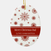 Foto van Merry KerstDad Ornament Red (Achterkant)