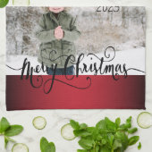 Foto van Merry Kerstdiy Theedoek (Gevouwen)