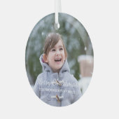 Foto van Merry Kerstfeestay Glas Ornament (Voorkant links)