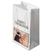 Foto van Merry Kerstfeestay Klein Cadeauzakje (Voorkant Gekanteld)