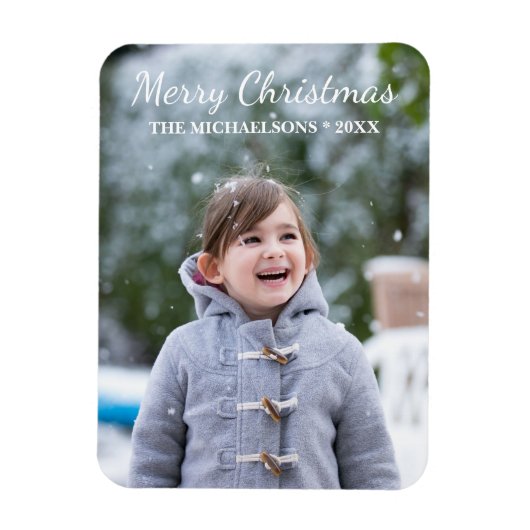 Foto van Merry Kerstfeestay Magneet (Verticaal)